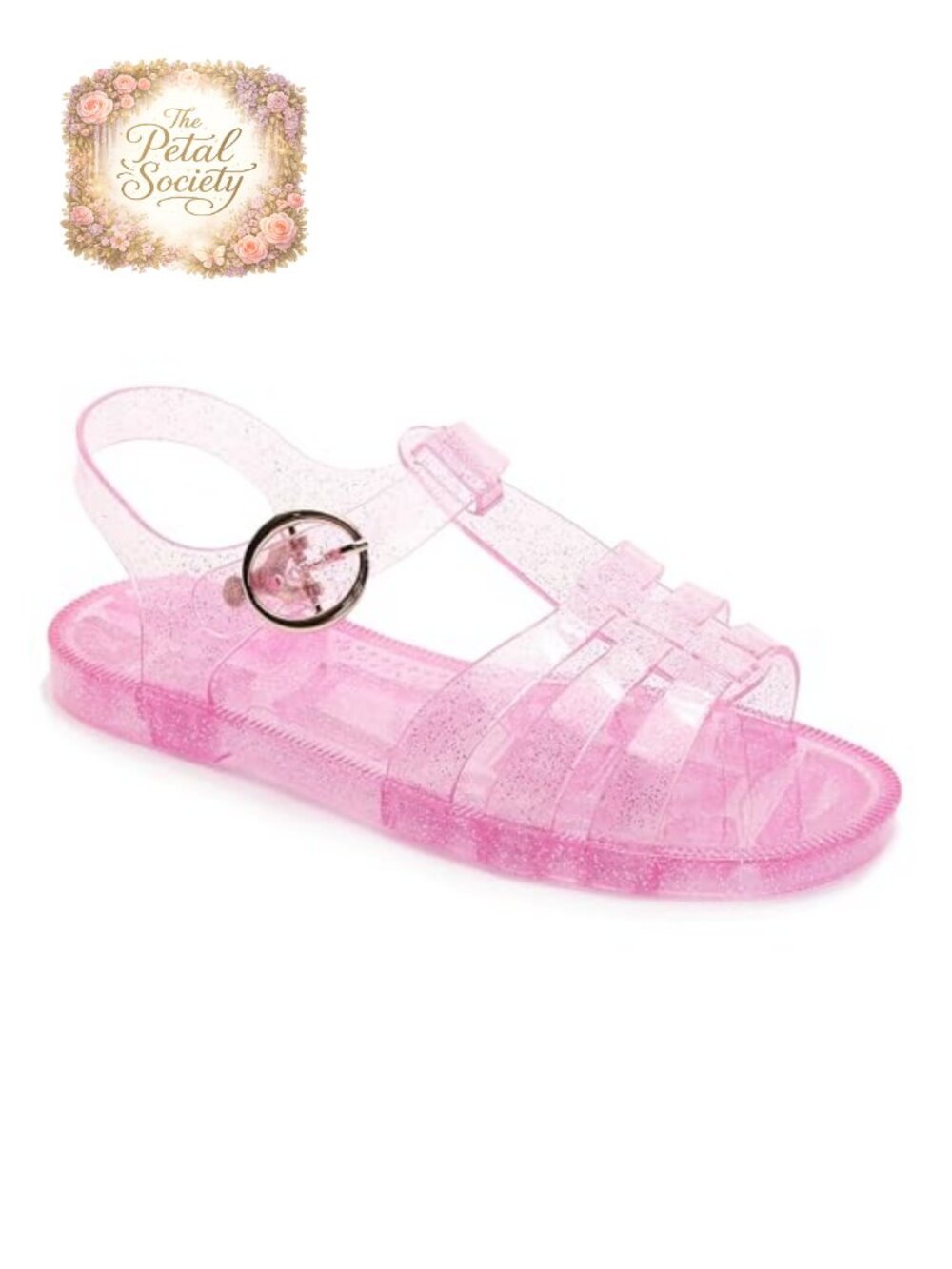 Clear Jelly Sandals Slingback Buckle Adjustable Summer Beach Water Shoes